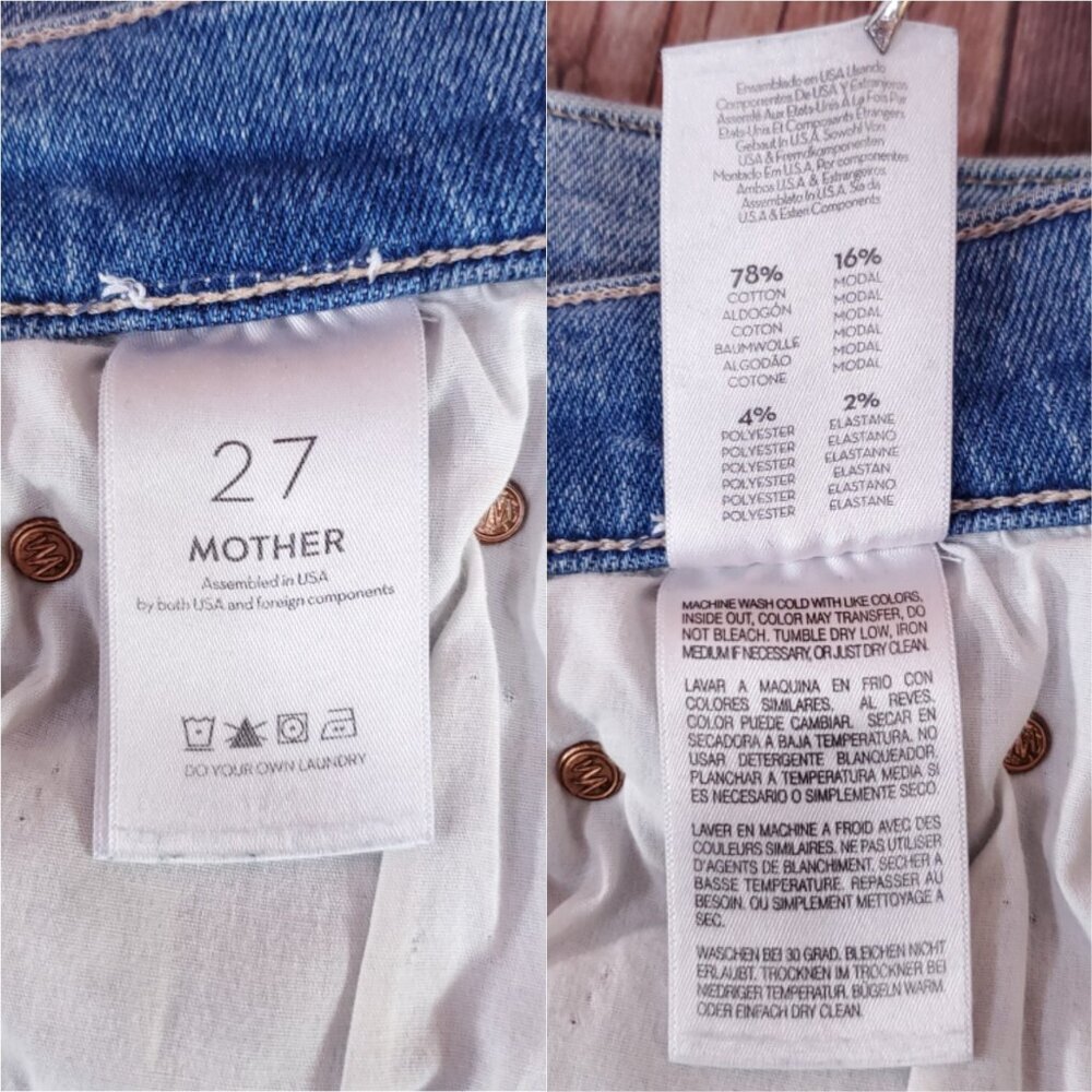 Mother Womens Size 27 The Tomcat Play Like A Pirate Straight Leg Jean Distressed - Picture 14 of 16